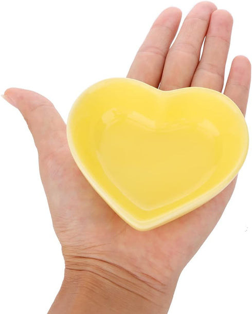 2 Pcs Cute Ceramic Hamster Food Bowl, Anti-Turning Food & Water Bowl for Hedgehog, Gerbil, Rat, Guinea Pig (Yellow &