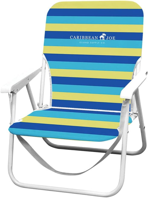 CARIBBEAN JOE Folding Beach Chair, 1 Position Lightweight and Portable Foldable Outdoor
