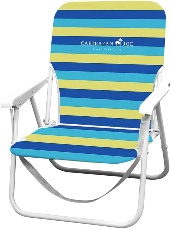 CARIBBEAN JOE Folding Beach Chair, 1 Position Lightweight and Portable Foldable Outdoor