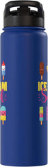 Cute Ice Cream Lover Boy Girl HS0 Ice Cream Team Cone Popsicle Ice Cream Squad Stainless Steel Insulated Water Bottle