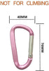 Large Carabiners Keychain, 3" Aluminum D Shape Durable D-Ring Clip Hook for Camping Accessories