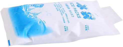 Reusable Ice Pack, Flexible Cold Packs for Lunch or Cooler Bag, 10 Pack with NO ICE (200ml)