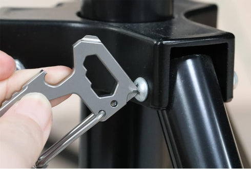 FULLGUEEN Titanium Heavy Duty Keychain Carabiner, Multifunctional EDC Key Clip with Bottle Opener