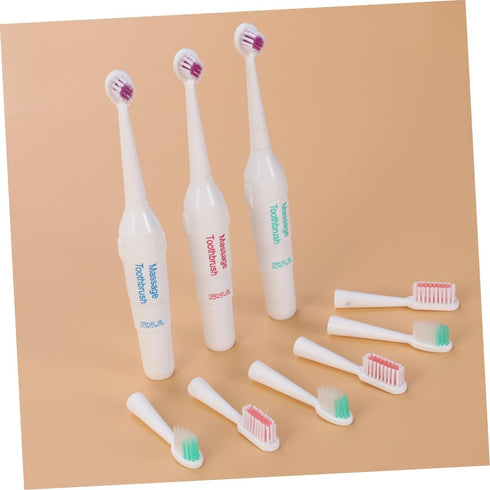 3pc Hemobllo Professional Electric Toothbrush for Pets Soft Bristles Lightweight Design for Easy Travel Gentle Cleaning