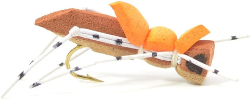 The Fly Fishing Place Basics Collection - 10 Dry Fishing Grasshopper Flies, Foam Hoppers Dry Fly Assortment - 5