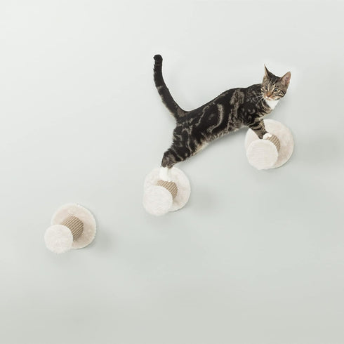 TRIXIE Wall Mount Cat Tree Steps Set | Brown | 3 Steps | Cat Furniture 49915