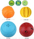 PrimePets Dog Treat Ball, 4 Pack Interactive Food Dispensing Puzzle Toy, Non-Toxic Rubber for Chewing
