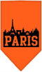 Pet and Dog Bandana Screen Printed, Paris Skyline Orange Small