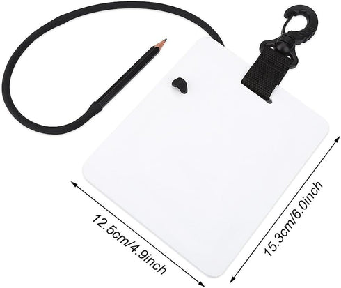 Tbest Diving Slate, Underwater Writing Slate Board with Swivel Clip and Pencil