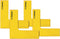 Kwik Goal Flat Corner Marker (Pack of 4), Yellow