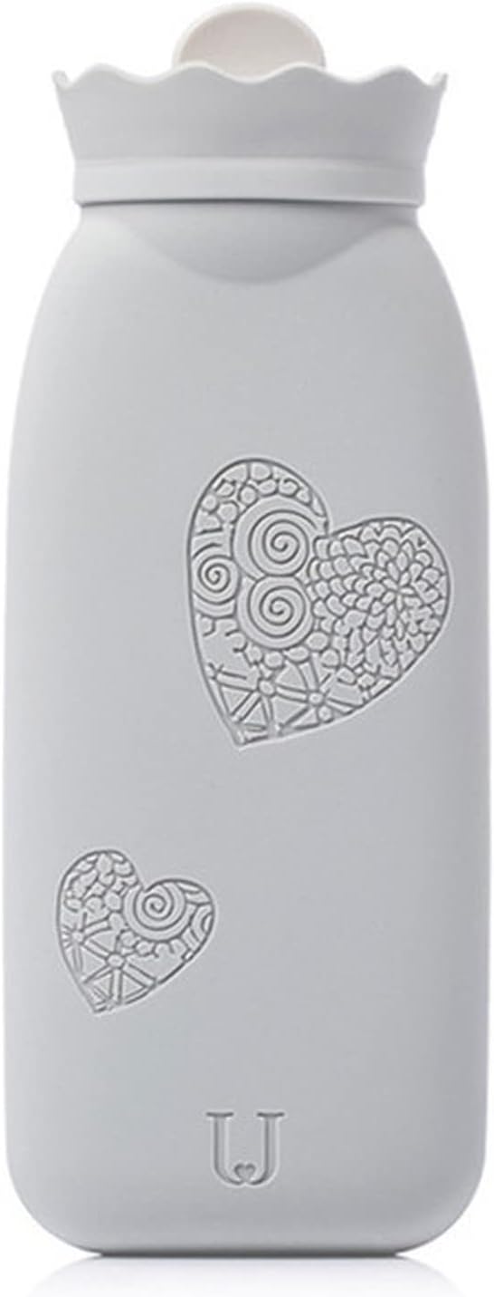 SHUOCONG Silicone Hot Water Bottle Warm Palace Hand Warmers Portable Explosion-Proof Plush Baby