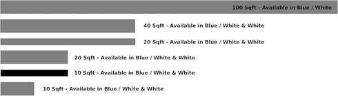 Filter Floss - Polishing Filter Pad for Fish Tank & Aquarium Filters, White/Blue, 1'x10' (10 sq. ft.)