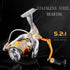 TC Spinning Reels Fishing Reels - CNC Aluminum Spool with 5.2:1 Gear Ratio, 9+1 Ball Bearings