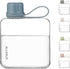 Portable Flat Water Bottle, BPA Free Reusable Tritan Plastic Travel Bottle, Lightweight Leakproof Slim Design (Blue,