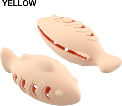 Shophubio Interactive Fish-Shaped Cat Toy Feeder, Silicone Food Dispenser for Indoor Cats, Engaging Hunting Play Treat