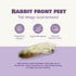 Benji & Louie 2.5 oz, 12 Count Air Dried Rabbit Feet - Whole Rabbit Front Feet with Fur - Natural Healthy Dog Treats
