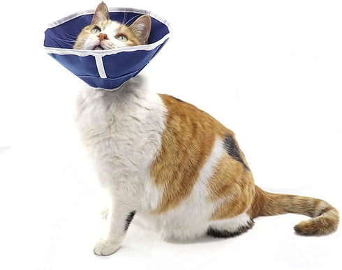 Soft Cat Recovery Collar - Nonwoven Fabric Elizabethan E Collar for Cats and Puppies, Easy to Eat and Drink (S)