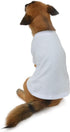 Lovelonglong Dog Costumes, Blank T-Shirt Tee for Dachshund and Corgi, 100% Cotton, White, D-XL