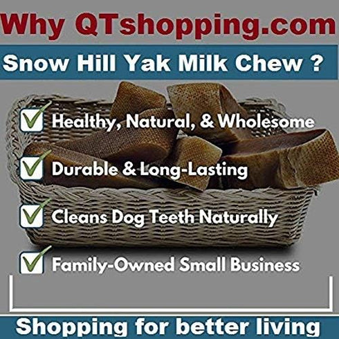 Snow Hill Yak Cheese Dog Chews - World Best Organic Yak Milk Golden Bone Treats - Product of Himalayas, Nepal
