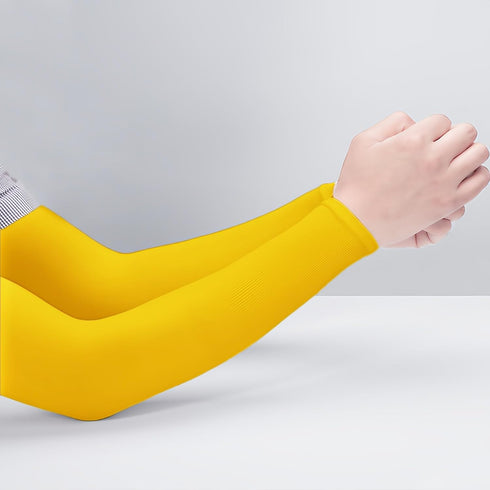 KUHNMARVIN 2 Pairs Arm Sleeves, Compression UV Protection Cooling Sun Sleeves, Tattoo Cover Up for Basketball Football