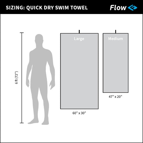 Swimming (60 30)) Flow Microfiber Quick Dry Swim Towel - Pool Towels for Competitive and Other Water Sports with Medium