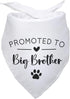 Yishuliwu Promoted to Big Brother White Pet Dog Bandanas Triangle Scarf Bandanas Bibs
