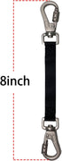 Heavy Duty Double Ended Collar Backup Clip for Dog Harnesses, Lockable Safety Clip for Prong Collar with Gentle Nylon Webbing