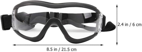 Pet Goggles - Eye Protective Glasses for Medium or Large Dog, Anti-UV, Windproof, Waterproof (Transparent)