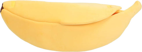 Cozy Zerodis Banana Shaped Cat Bed, Soft Warm Pet House with Semi Closed Design for Cats Dogs Kittens Puppy (XL)