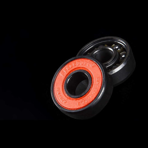 Twolions High Rev 608RS Hybrid Black Ceramic Bearings - Pack of 8 for Inline Skate, Skateboard or Scooter