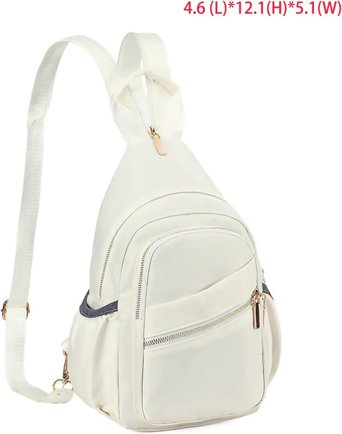 Backpack Backpack Daypack Xsecnua Small Crossbody Sling Bag for Women, Mini Sling Convertible Chest Bag for Travel