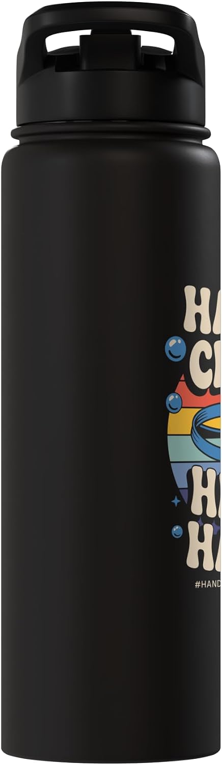 Hand Washing Tee Germaphobe Hands Clean Heart Happy - Awareness Hand Sanitizer Stainless Steel Insulated Water Bottle