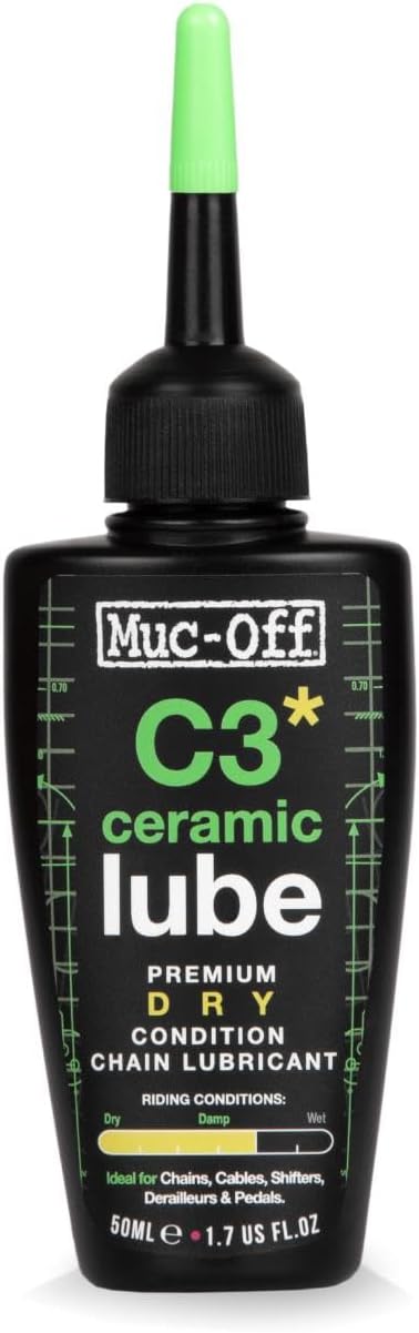 Muc-Off C3 Ceramic Dry Chain Lube, 50 Milliliters - Premium Bike Chain
