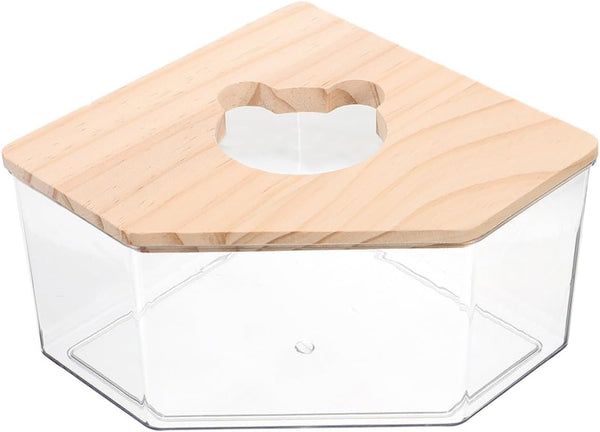 Hemoton Bathroom Toys Hamster Container Sand Bath Sand Clear Dust Bath Small