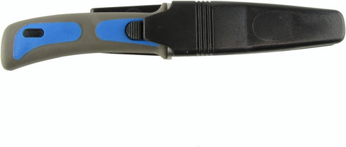 Treasure Gurus Stainless Steel Blue Dive Knife with Sheath, Arm or Leg Straps and Line Cutter