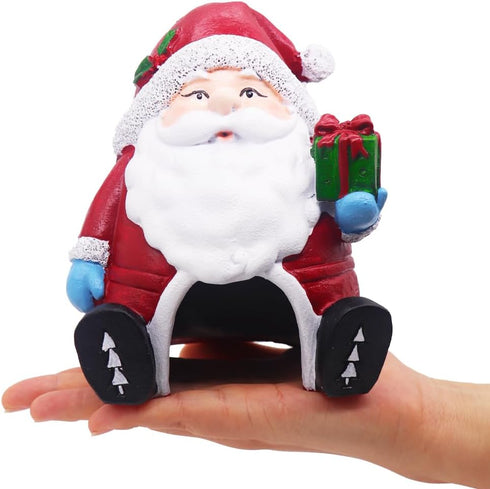 Santa Claus with Gifts Aquarium Ornament, Christmas Fish Tank Decorations for Betta