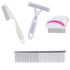 Tear Stain Remover Combs, Professional Pet Grooming Brush, Stainless Steel Undercoat Rake and Flea Combs