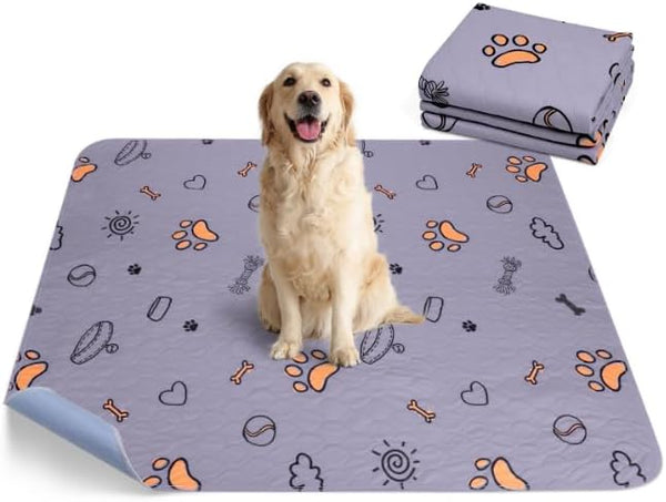 Washable Pee Pads for Dogs, 2 Pack Large 34"x36" Super Absorbent Reusable