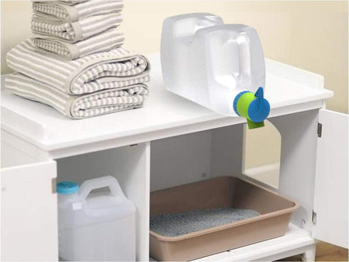 Cat Litter Scoop with Pour Spout, Litter Organizer, Dispenser, and Release Valve for Easy Litter Management