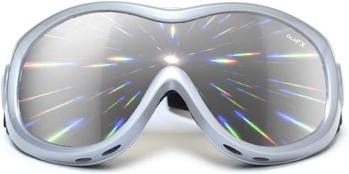 GloFX Diffraction Ski Goggles - Rainbow Gradient Rave Prism Kaleidoscope Lenses for EDM Music Festival