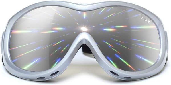 GloFX Diffraction Ski Goggles - Rainbow Gradient Rave Prism Kaleidoscope Lenses for EDM Music Festival