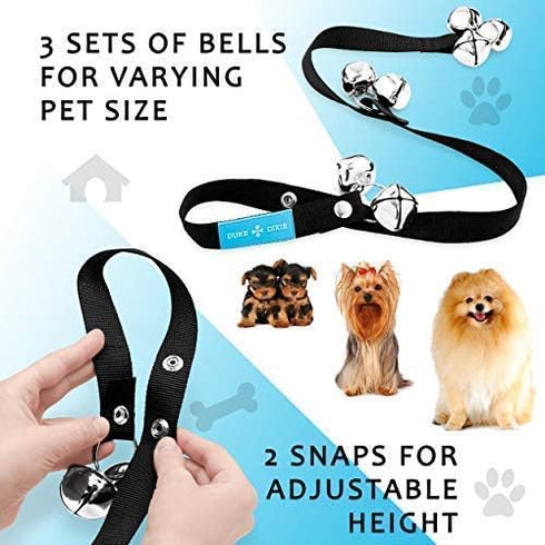 Duke & Dixie Dog Doorbells Training Potty, 2 Pack Adjustable Dog Bells for Potty Training Your Puppy