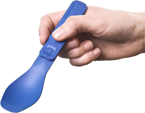 humangear GoBites Click | Portable & Convertible Travel Utensils | Collapsible Fork and Spoon for Camping