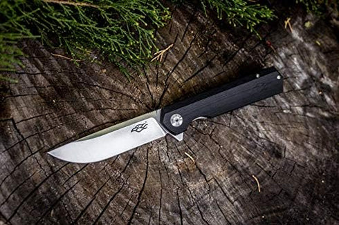 Firebird GANZO FH11 Pocket Folding Knife - D2 Steel Flip Blade, G10 Anti-slip Handle, Black
