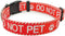 Dog Collar for DO NOT PET, Premium Adjustable Polyester with Buckle, Durable Red Collars for Small Medium Large Dogs