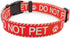 Dog Collar for DO NOT PET, Premium Adjustable Polyester with Buckle, Durable Red Collars for Small Medium Large Dogs