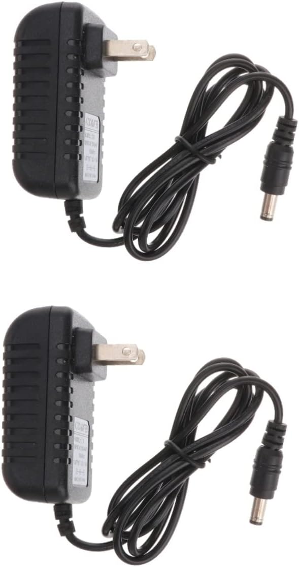balacoo Power LED Plug DC Adapter - 12V Power Supply for Aquarium LED Lights, 2pcs