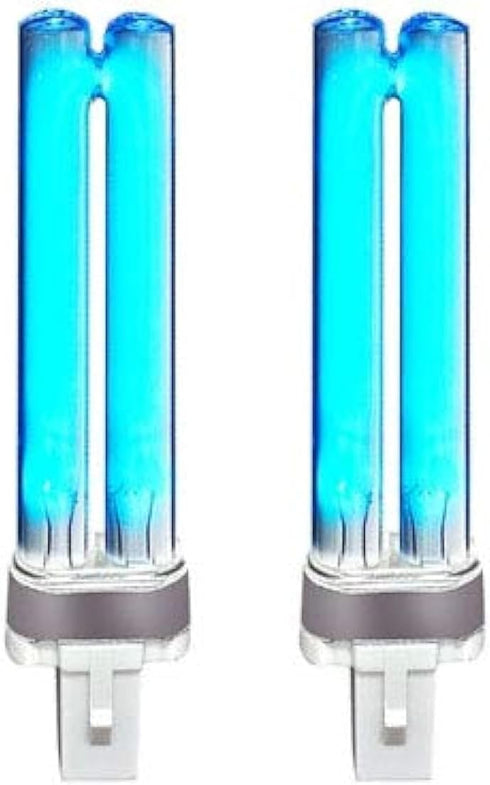CNZ 9W UVC Replacement Bulb, G23 Base for Aquarium Pond Filter UV Clarifier, 2-Pack
