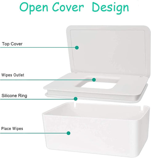 Woof Woof Dog Wipes Dispenser, Upgrade Size (8.2L x 4.9W x 3.9H inches), Dog Paw Butt Wipes Container Storage Box
