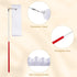 2 2.04 80 Inch CREATCABIN Pcs m Dance Ribbons Rhythmic Gymnastics Ribbon Baton Nylon Twirling Wands on Sticks Training